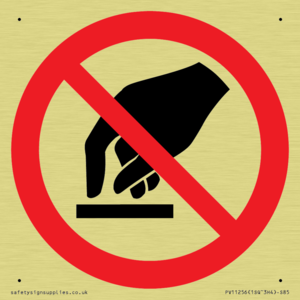 P010 Prohibition: Do not touch